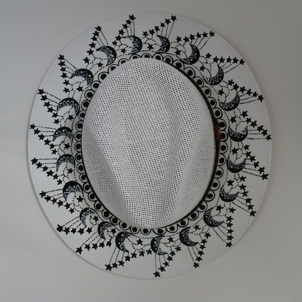 Hand-Painted Mexican Sombrero Jute Sun Hat